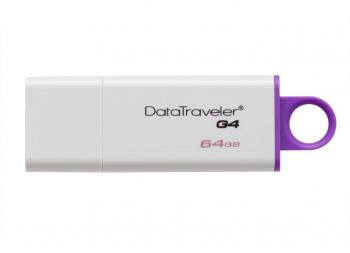 USB ფლეშ მეხსიერება Kingston DTIG4 White Purple (64 GB)